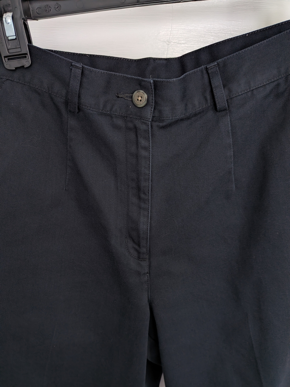 Women's LLBean Chino Golf Casual Preppy Shorts Navy Blue Size 8